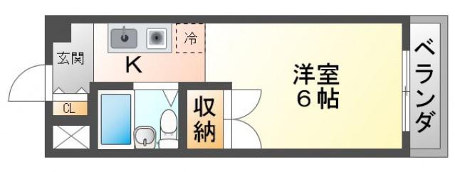 R&E関大前マンション(1K/3階)の間取り写真