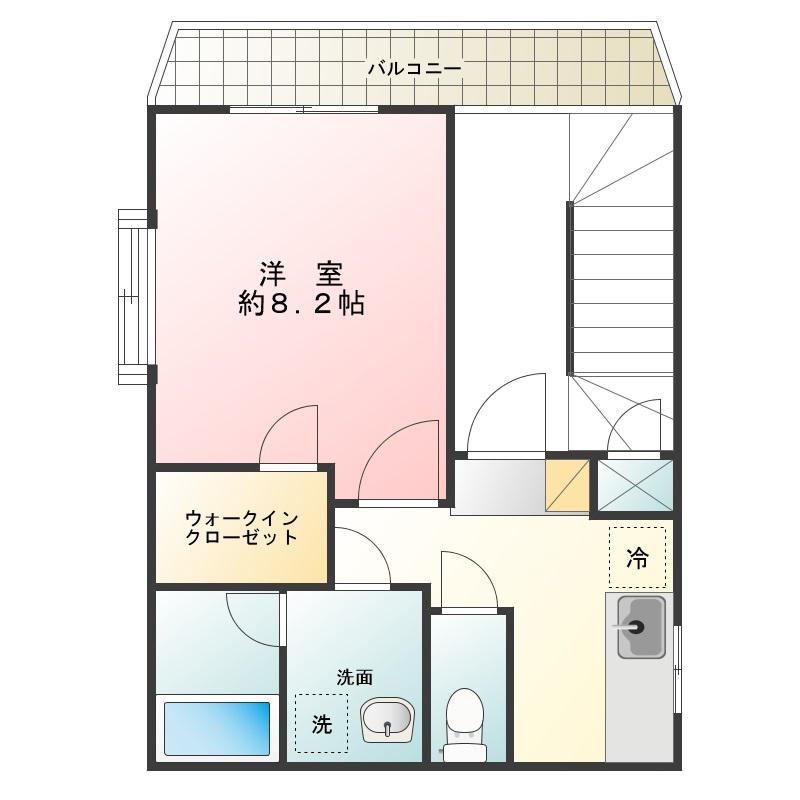 ヴィヴァーチェ(1K/5階)の間取り写真