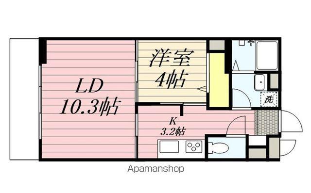 GRAND NINE南宮崎(1LDK/2階)の間取り写真