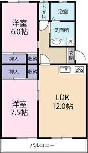 パークタウンI(2LDK/3階)の間取り写真