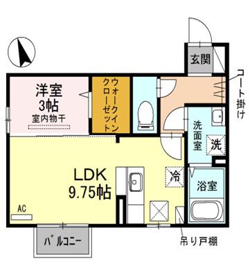 アルビレオ城内(1LDK/1階)の間取り写真