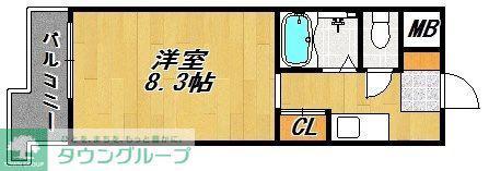 西新ヴィンテージ(1K/3階)の間取り写真
