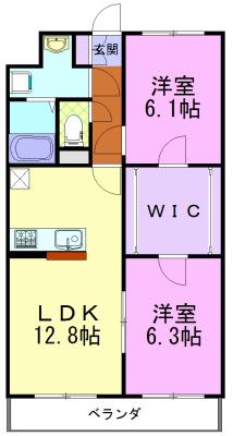フォルテ(2LDK/3階)の間取り写真