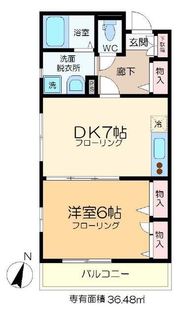 ドーヴェルニュSGB(1DK/3階)の間取り写真