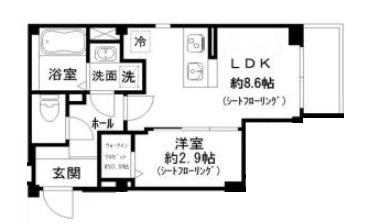 KAFU-VIVI(1LDK/1階)の間取り写真