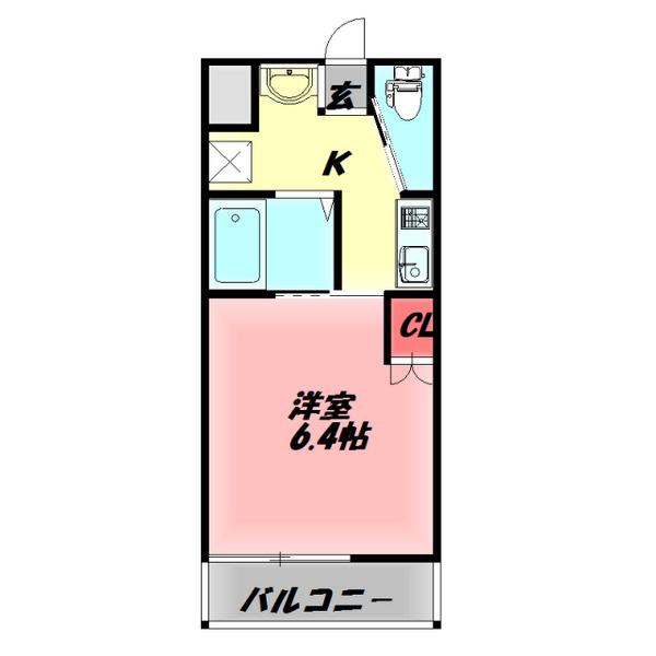 COTTAGE DAINICHI(1K/2階)の間取り写真