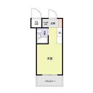 プレンディ鷺沼(ワンルーム/1階)の間取り写真