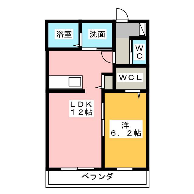 パークメゾン神田 A(1LDK/2階)の間取り写真