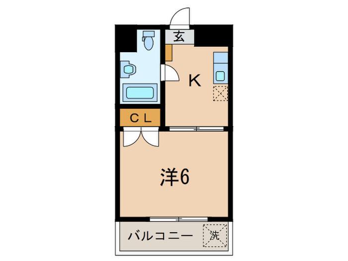 昭栄マンション(1K/2階)の間取り写真