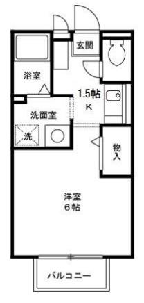 ジュネス西新井II(1K/1階)の間取り写真