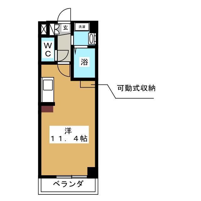 コート北公園(ワンルーム/1階)の間取り写真