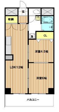 エル・ファミール(2LDK/5階)の間取り写真