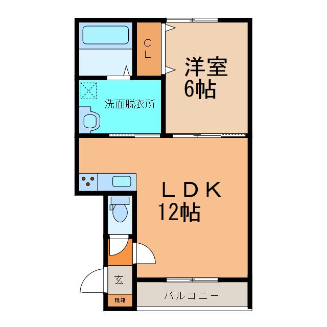 CLASSEVIII(1LDK/3階)の間取り写真