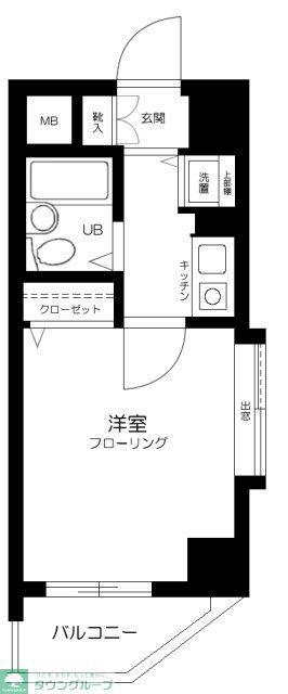 フェニックス笹塚壱番館(1K/4階)の間取り写真