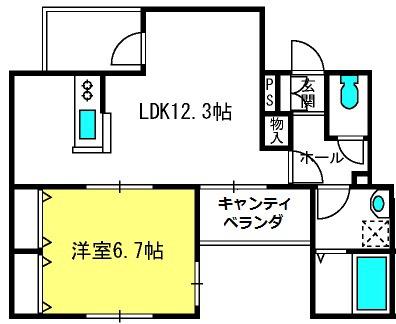  アーバンレックス(1LDK/2階)の間取り写真