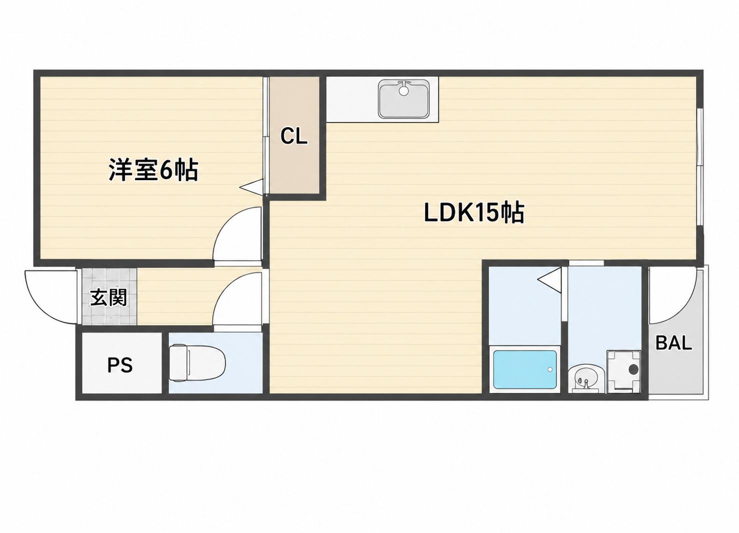 第二タナックマンション(1LDK/3階)の間取り写真