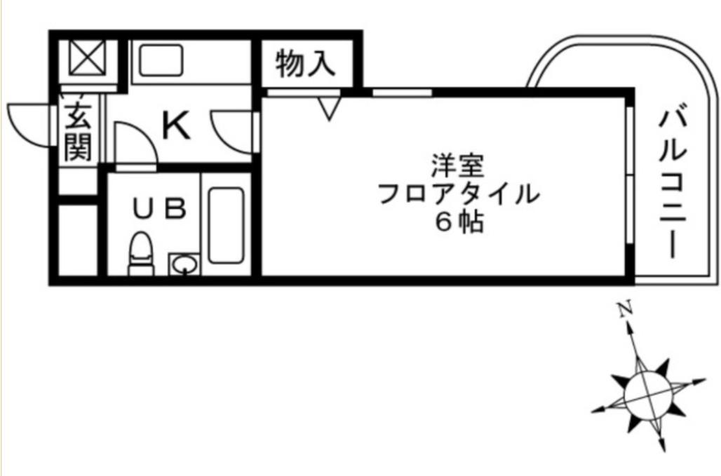 持田レジデンス(1K/1階)の間取り写真