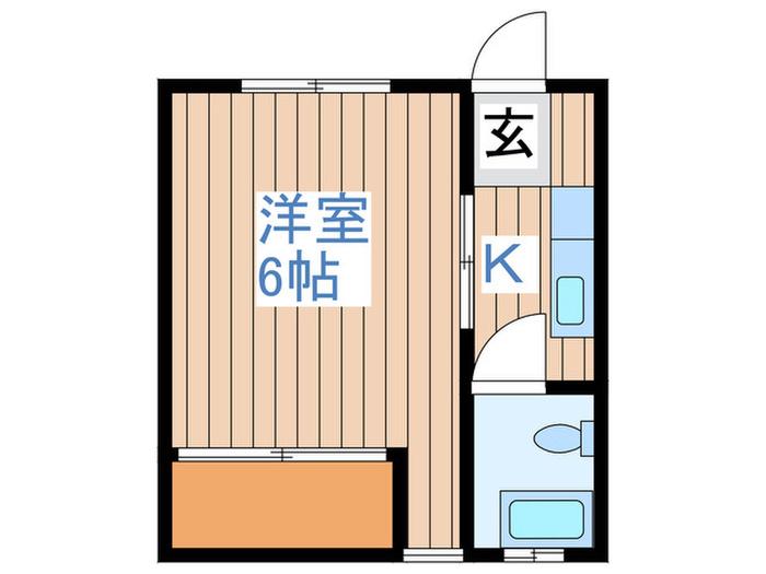 佐々喜荘(1K/1階)の間取り写真