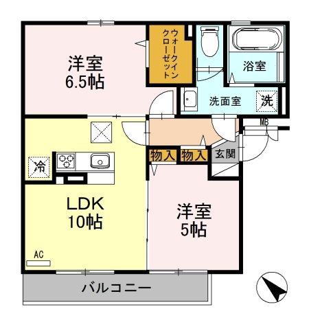 パル・山崎2017(2LDK/3階)の間取り写真