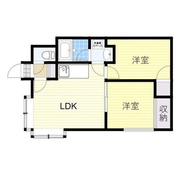 ニューフロンティア(2LDK/1階)の間取り写真