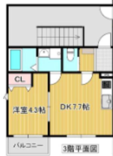 HALELE′A TACHIKAWA(1DK/3階)の間取り写真