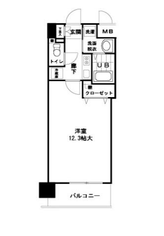 O・G・SFUKUSHIMA(1K/3階)の間取り写真