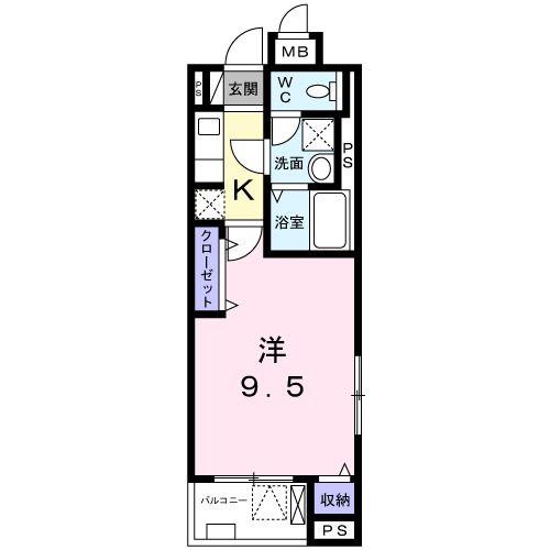 リグノ天理(1K/3階)の間取り写真