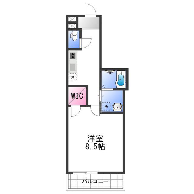 フジパレス日根野II(1LDK/2階)の間取り写真