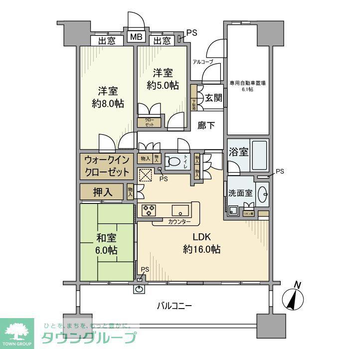 コンフォールスクエアさいたま新都心(3LDK/11階)の間取り写真