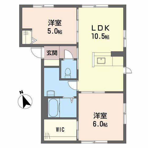 サンマリーナ(2LDK/1階)の間取り写真