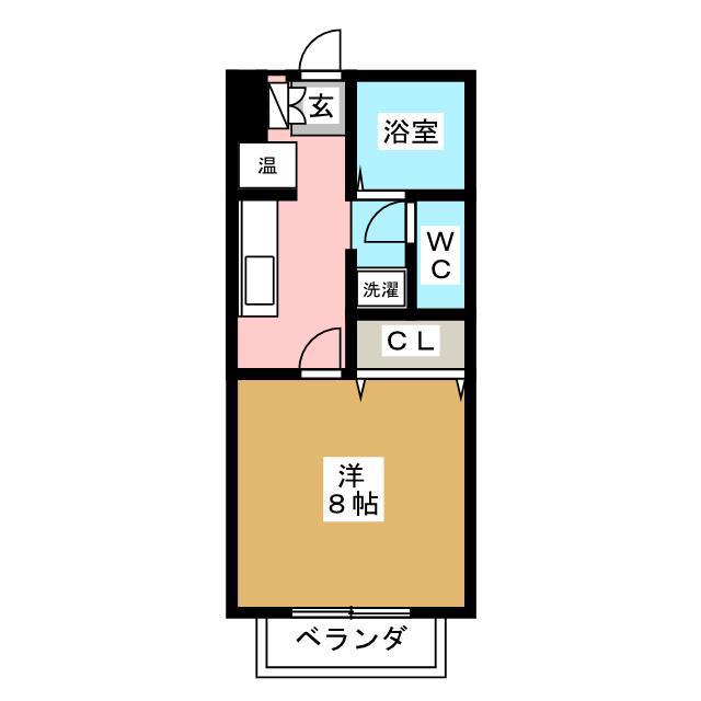 サンFRIENDS山手(1K/2階)の間取り写真