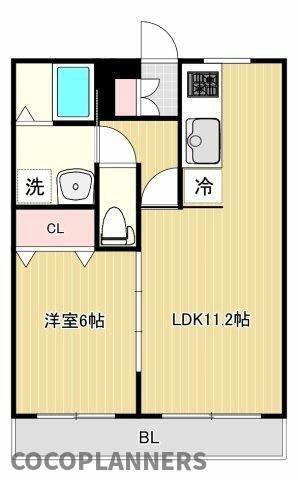 グランコート御領(1LDK/1階)の間取り写真