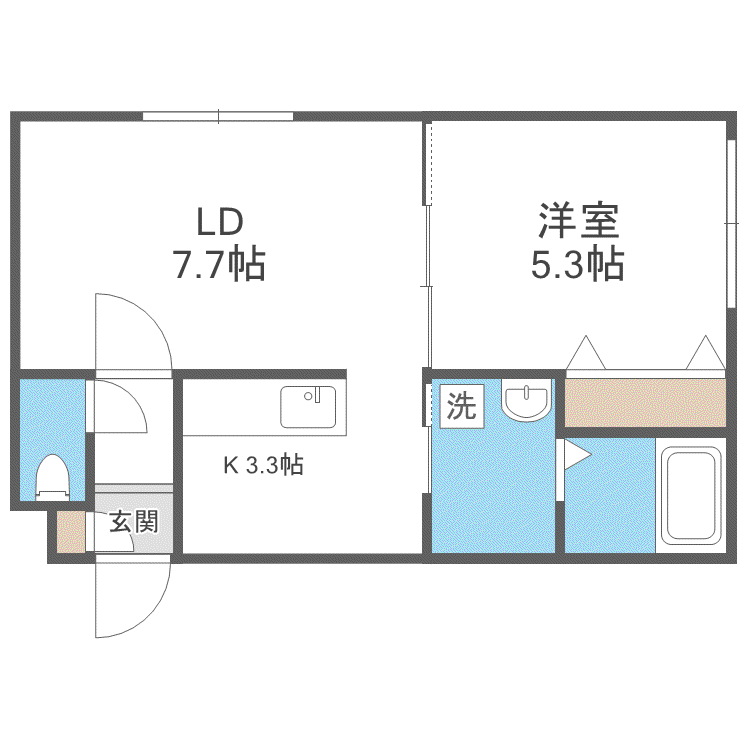 YS SQUARE(1LDK/3階)の間取り写真