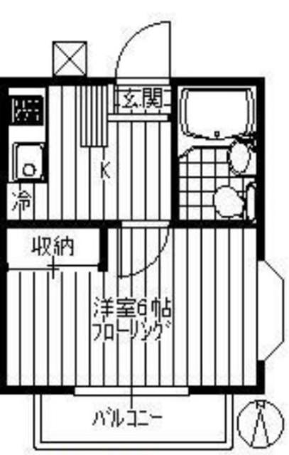 シャラハイツ(1K/2階)の間取り写真