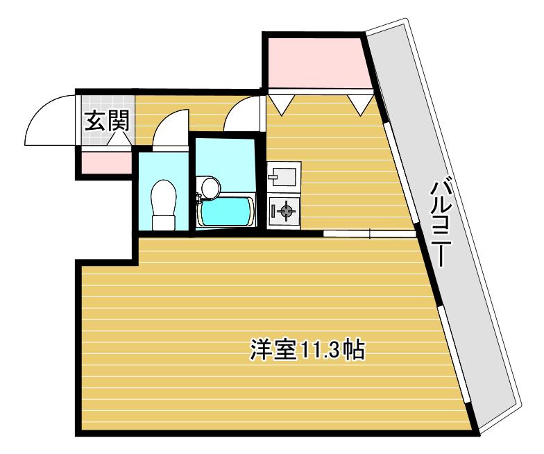 タイコーエリートマンション(1K/7階)の間取り写真