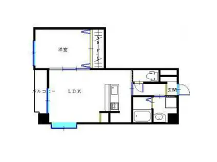 キャトル フイーユ(1LDK/1階)の間取り写真