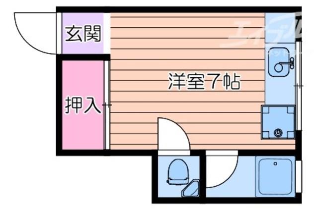 千里山S2ビル(ワンルーム/4階)の間取り写真