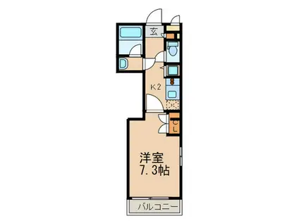 Tフロント東本願寺(1K/3階)の間取り写真