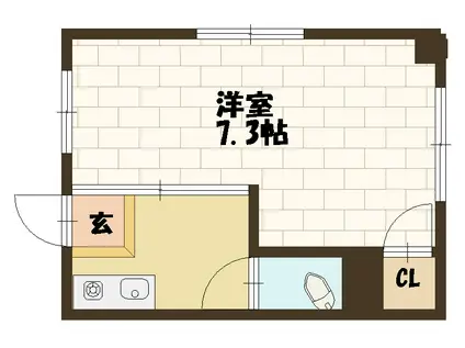 宮本荘(1K/3階)の間取り写真