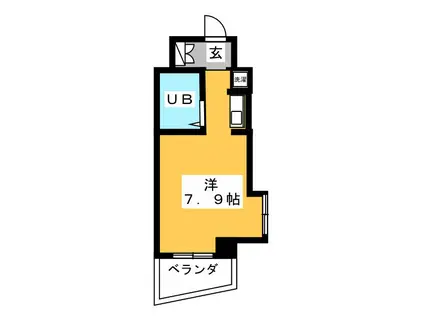 クリオ六浦壱番館(ワンルーム/2階)の間取り写真