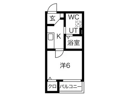 ロ・ハス千種(1K/3階)の間取り写真