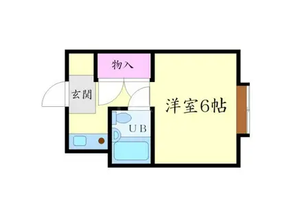 FUJI HOUSE(1K/1階)の間取り写真