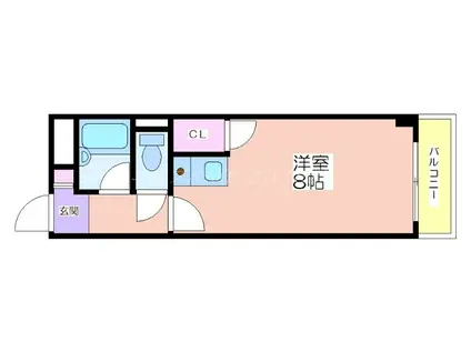 エスポワール御崎(1K/3階)の間取り写真
