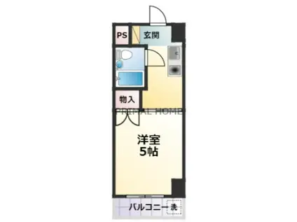 マリーナハウス横浜I番館(1K/2階)の間取り写真