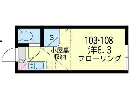 ユナイトステージ鹿島田ジュリエット(ワンルーム/1階)の間取り写真