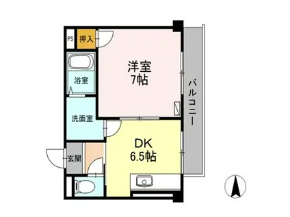 VIRAGE TAKASU(1DK/2階)の間取り写真