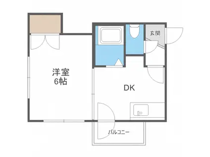 ノースウェイ31(1DK/3階)の間取り写真