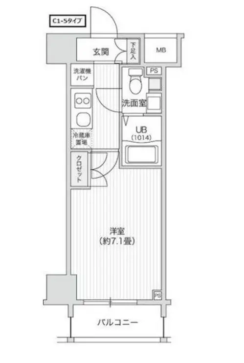 レジディア笹塚Ⅱ 13階階 間取り