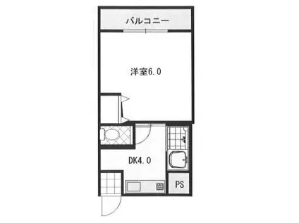 寿マンション(1DK/3階)の間取り写真