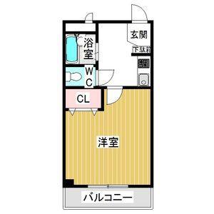 旭ビル(1K/4階)の間取り写真